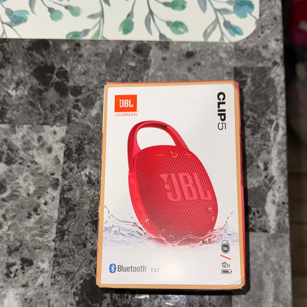JBL Clip 5 Portable Speaker in Bold Red